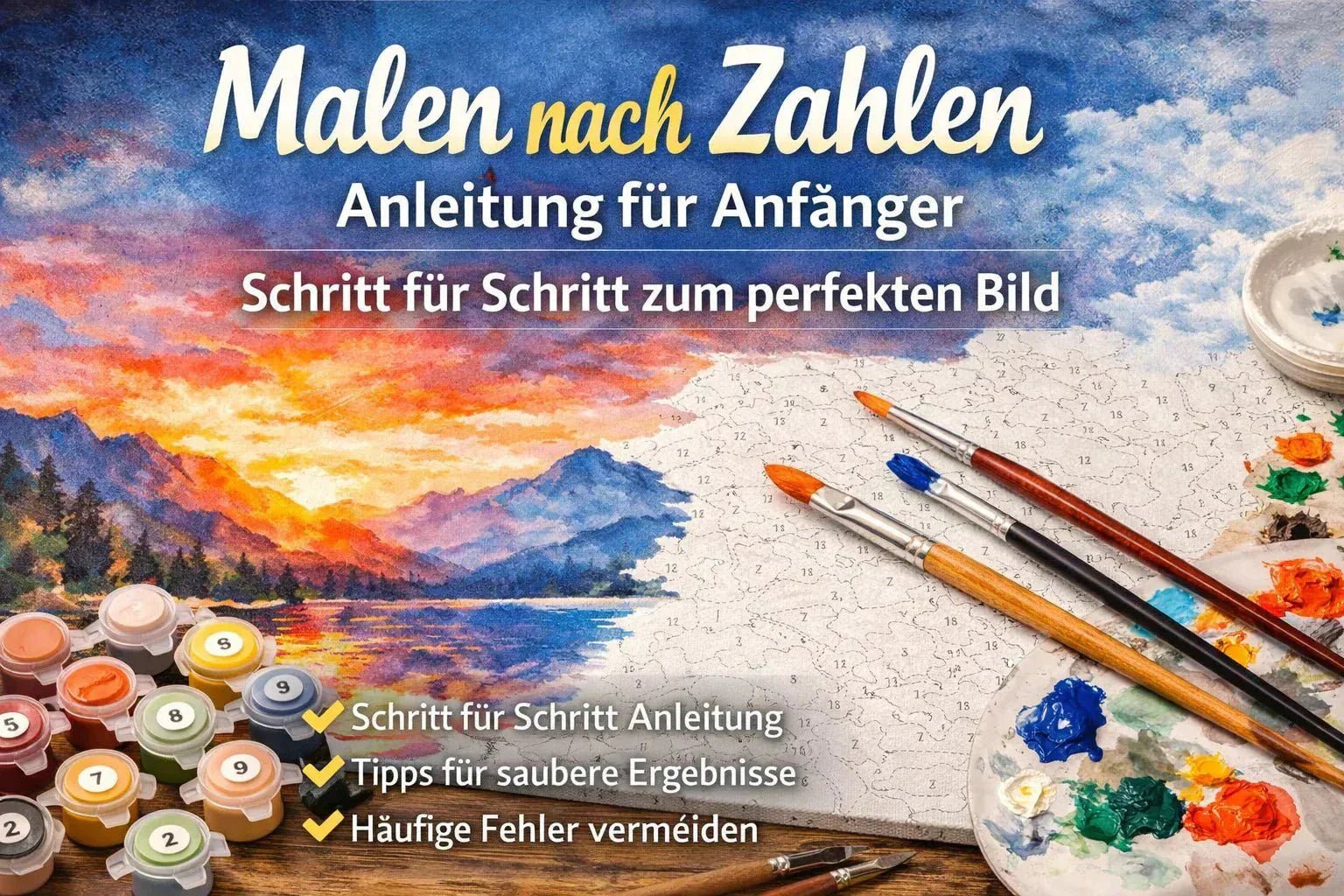 Malen nach Zahlen Anleitung – Tipps, Technik und Anleitung für Anfänger - Kreativsein.shop