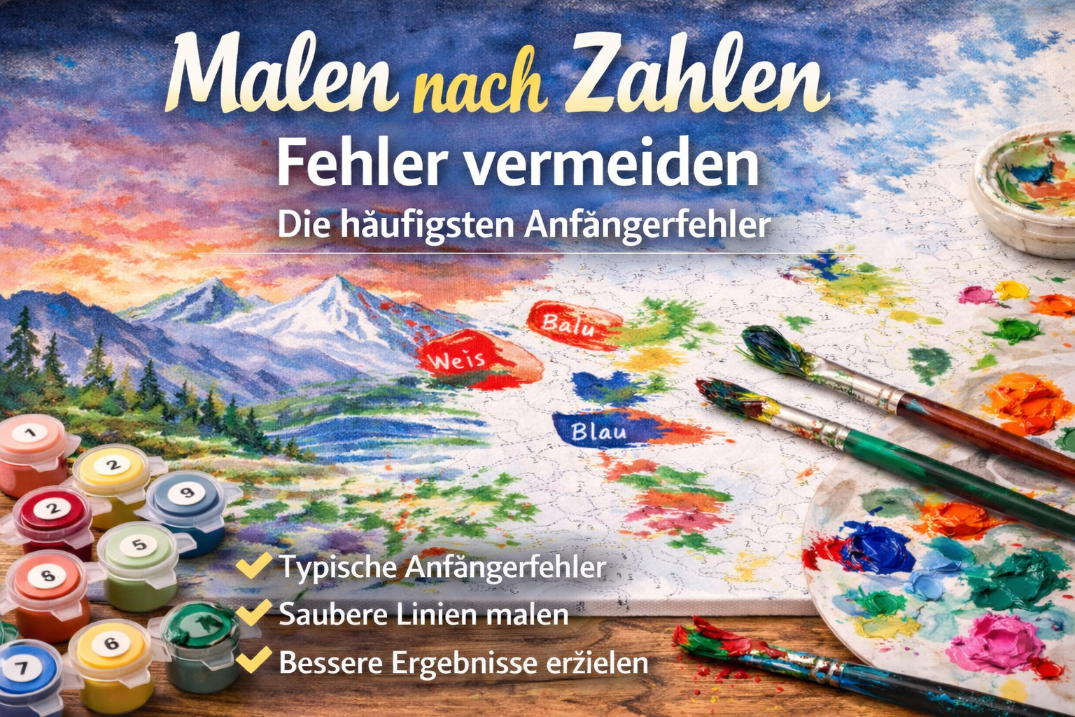 Malen nach Zahlen Fehler vermeiden – Die häufigsten Anfängerfehler - Kreativsein.shop