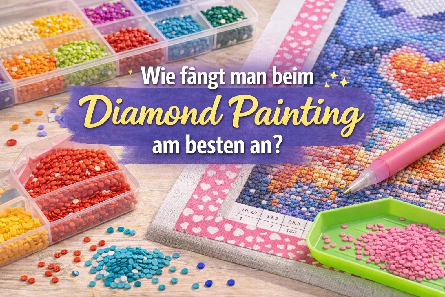 Wie fängt man beim Diamond Painting am besten an? - Kreativsein.shop