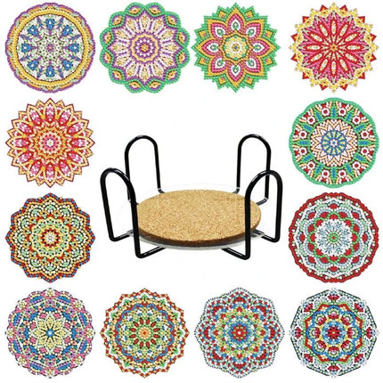 12 x Mandala Untersetzer - Diamond Painting