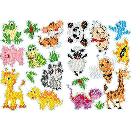 15 x Sticker lustige Tiere - Diamond Painting