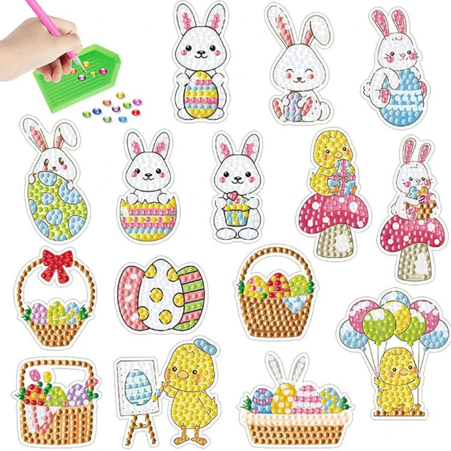 16 x Sticker Ostern - Diamond Painting