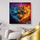 3 Katzen als Herz - 5D DIY Diamond Painting