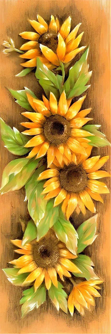 5 Sonnenblumen - 5D DIY Diamond Painting