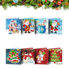 8 x Weihnachtsgrusskarte - Diamond Painting