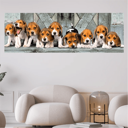 9 kleine Beagle - 5D DIY Diamond Painting