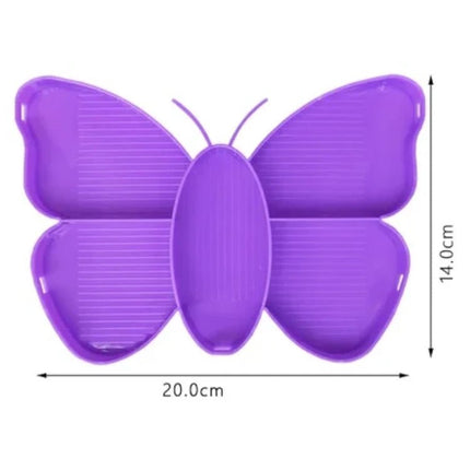 Ablageschiffchen in Schmetterlingform mit Pinsel - Diamond Painting