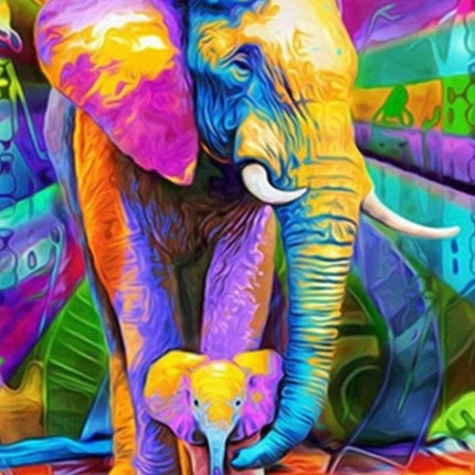 Abstrakter Elefant - Voll AB 5D DIY Diamond Painting