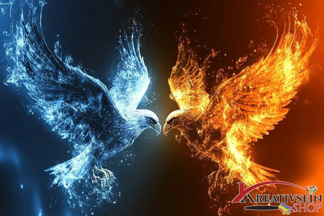 Adler Feuer Wasser - 5D DIY Diamond Painting