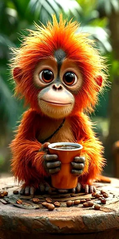 Äffchen alles klar - 5D DIY Diamond Painting