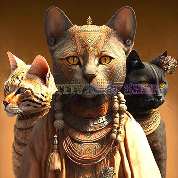 Ägyptische Katzen - 5D DIY Diamond Painting