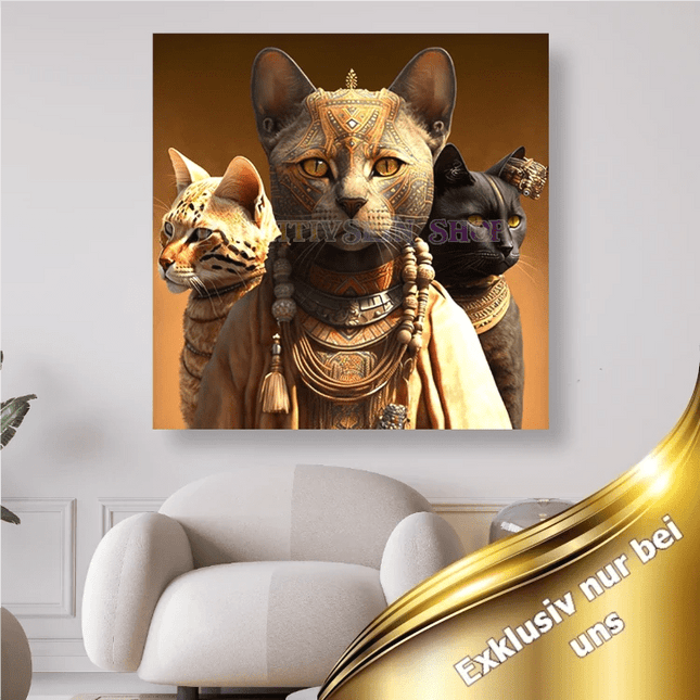Ägyptische Katzen - 5D DIY Diamond Painting