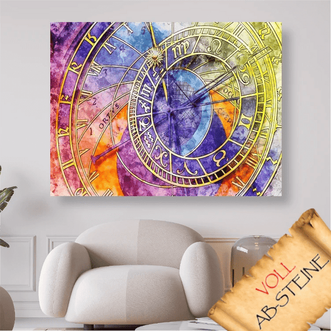 Astronomische Uhr - Voll AB 5D DIY Diamond Painting