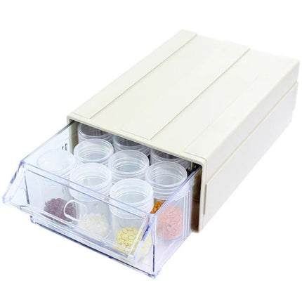 Aufbewahrungsbox erweiterbar mit 22 runden Dosen - Diamond Painting