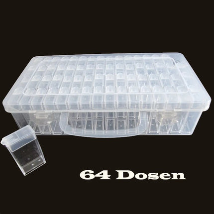 Aufbewahrungsbox mit 64 eckigen Dosen - Diamond Painting