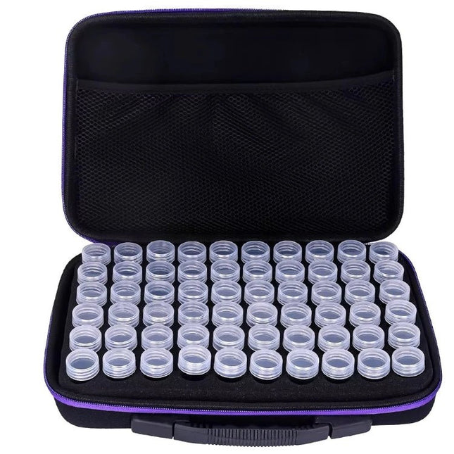 Aufbewahrungskoffer mit 60 runden Dosen - Diamond Painting