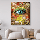 Auge mit Schmetterlingen und Blumen - 5D DIY Diamond Painting