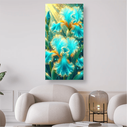 Blaue Irisblüte - 5D DIY Diamond Painting