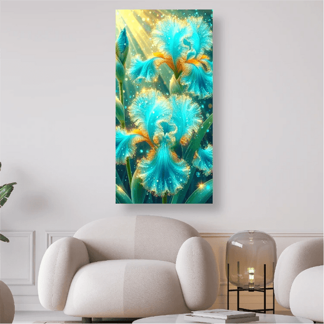 Blaue Irisblüte - 5D DIY Diamond Painting