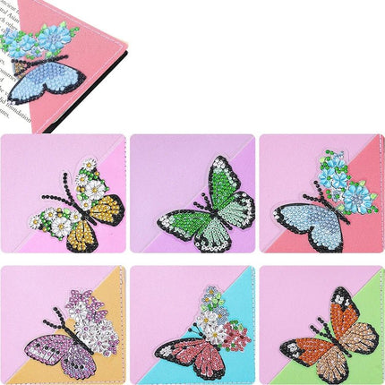 Buchzeichen 6Stk. Schmetterling - Diamond Painting