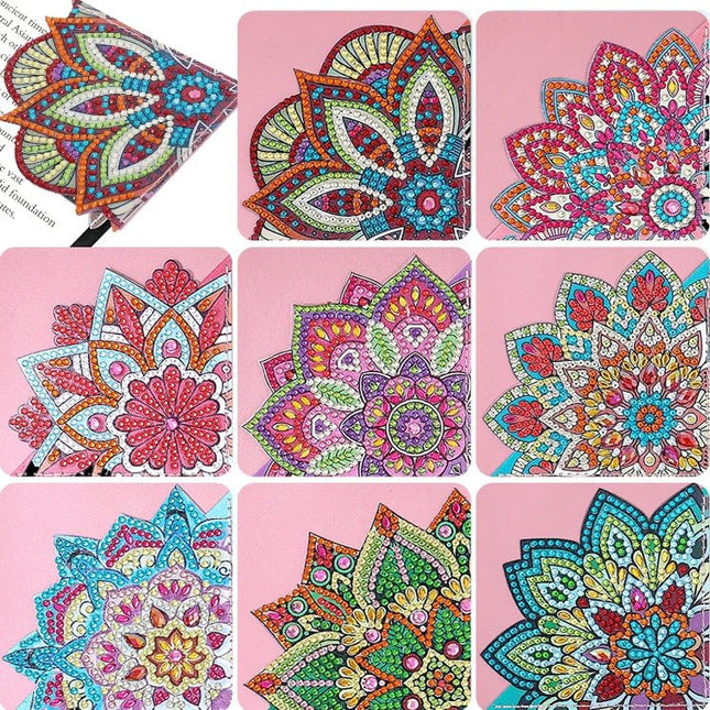 Buchzeichen 8Stk. Mandala - Diamond Painting