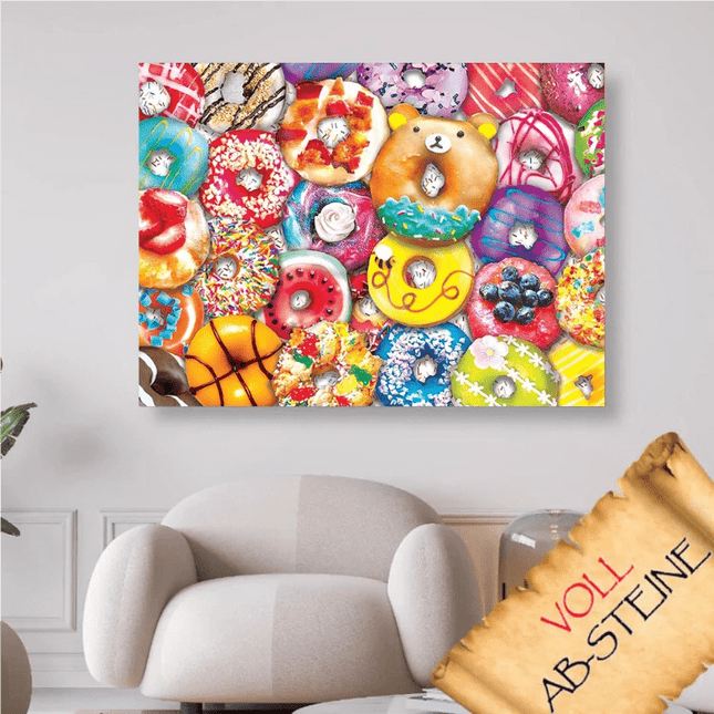 Bunte Donuts - Voll AB 5D DIY Diamond Painting