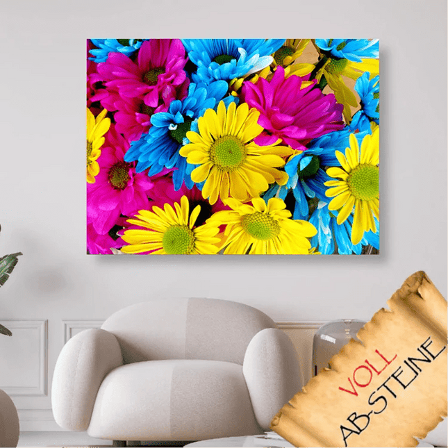 Bunte Margeriten - Voll AB 5D DIY Diamond Painting