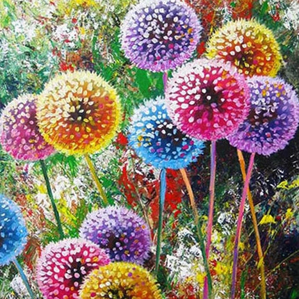 Bunte Pusteblumen Wiese - Voll AB 5D DIY Diamond Painting