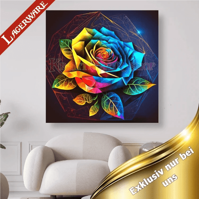 Bunte Rosenblüte LA - 5D DIY Diamond Painting