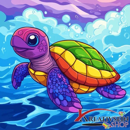 Bunte Schildkröte 2 - 5D DIY Diamond Painting