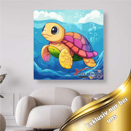 Bunte Schildkröte 3 - 5D DIY Diamond Painting