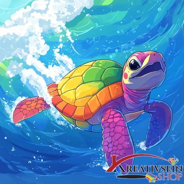 Bunte Schildkröte - 5D DIY Diamond Painting