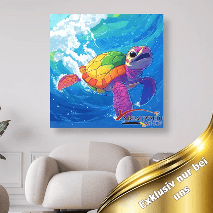 Bunte Schildkröte - 5D DIY Diamond Painting