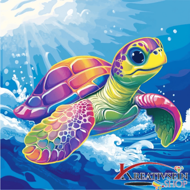 Bunte Schildkröte 1 - Malen nach Zahlen