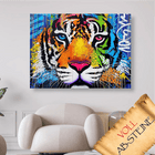 Bunter abstrakter Tigerkopf - Voll AB 5D DIY Diamond Painting