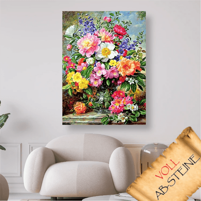 Bunter Blumenstrauss - Voll AB 5D DIY Diamond Painting