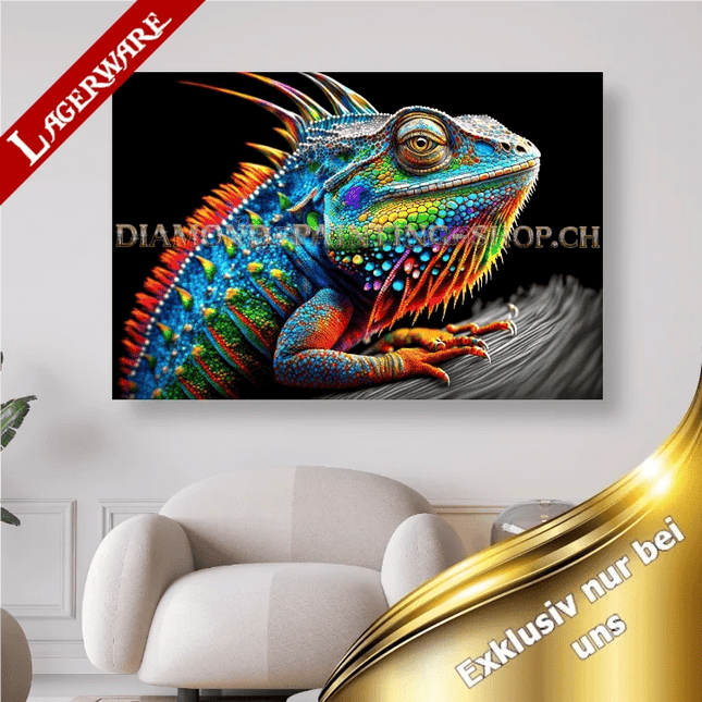 Bunter Leguan LA - 5D DIY Diamond Painting
