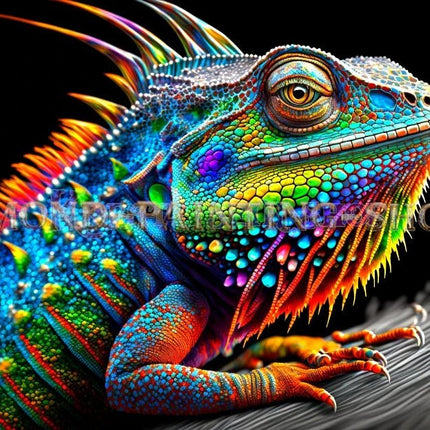 Bunter Leguan LA - 5D DIY Diamond Painting