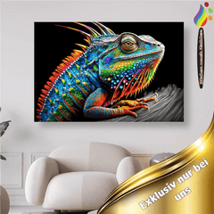 Bunter Leguan - Malen nach Zahlen
