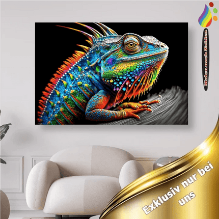 Bunter Leguan - Malen nach Zahlen