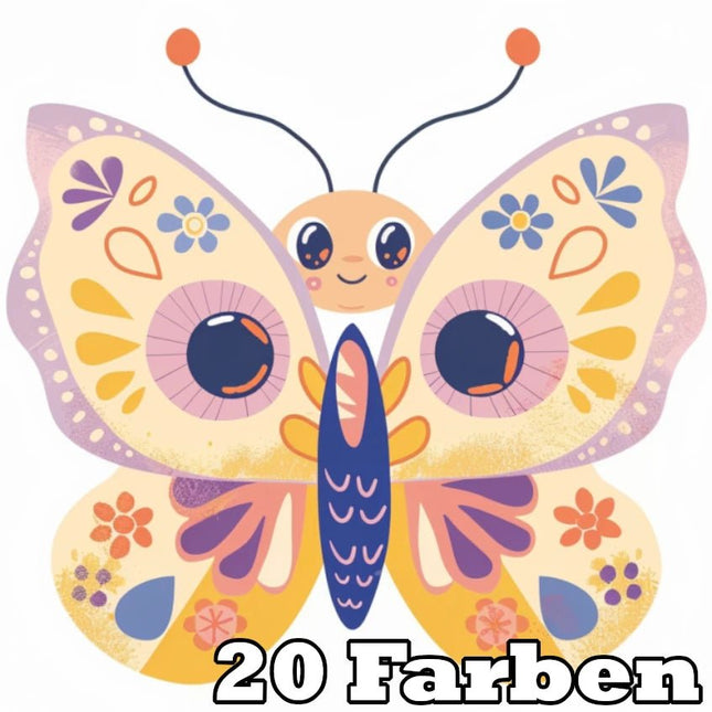 Bunter Schmetterling Kindermotiv - 5D DIY Diamond Painting