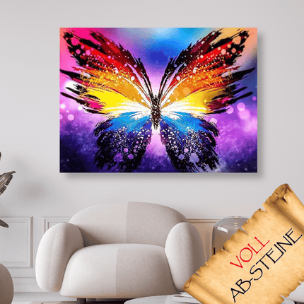 Bunter Schmetterling - Voll AB 5D DIY Diamond Painting