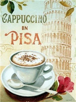 Cappuccino in Pisa - 5D DIY Diamond Painting