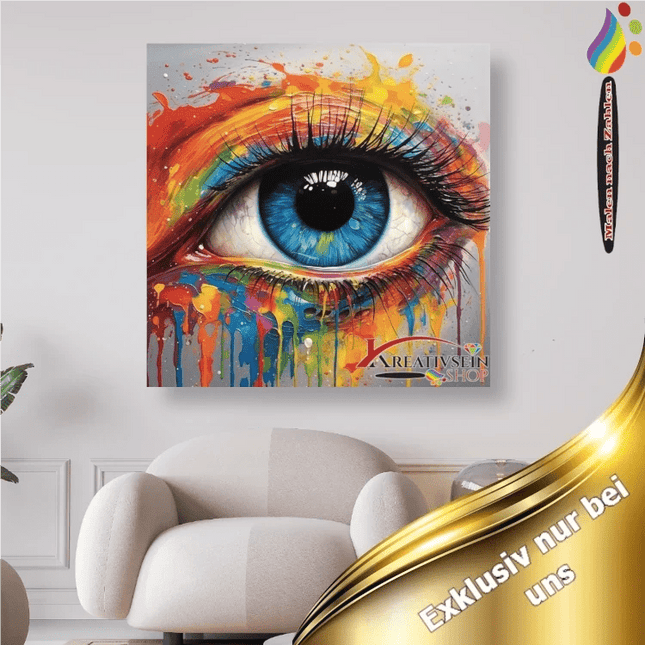 Das Regenbogenauge - Malen nach Zahlen