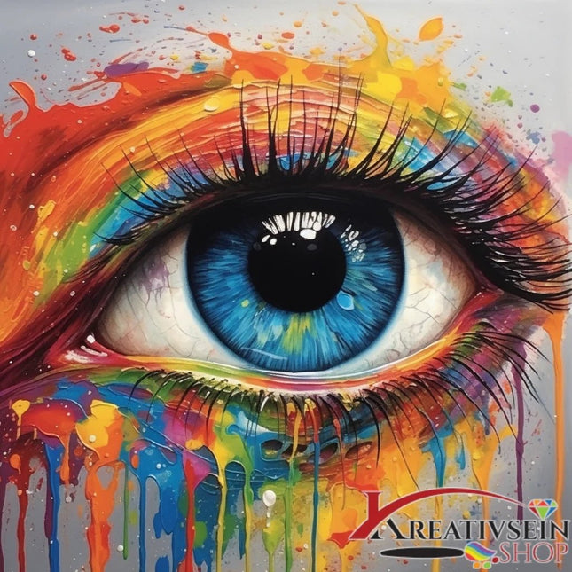 Das Regenbogenauge - Malen nach Zahlen