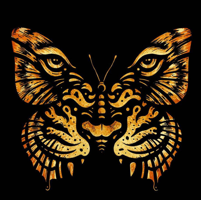 Der Tiger im Schmetterling - 5D DIY Diamond Painting