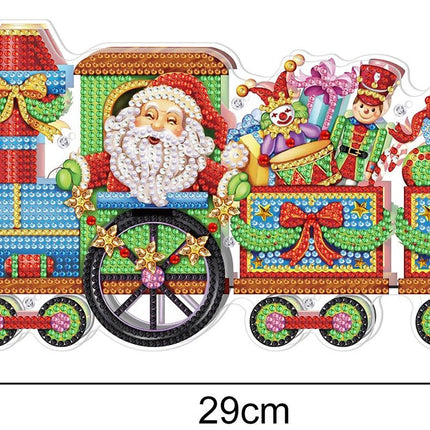 Der Weihnachtszug mit LED - Diamond Painting