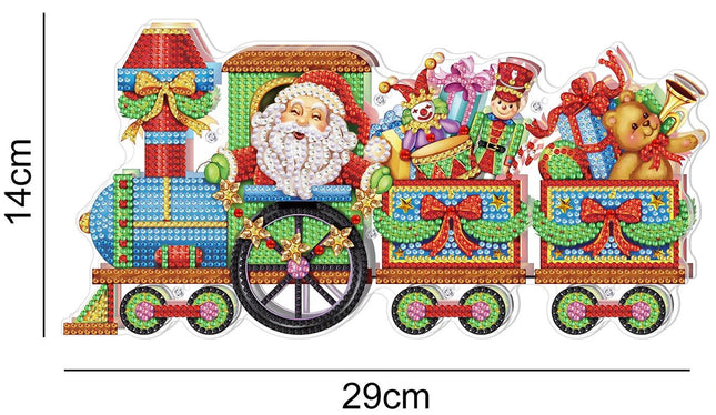 Der Weihnachtszug mit LED - Diamond Painting