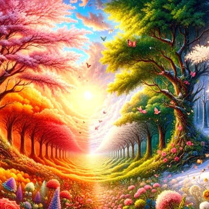 Die vier Jahreszeiten - 5D DIY Diamond Painting
