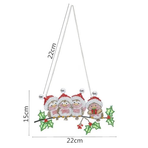 Die Weihnachtsvögel Aufhänger - Diamond Painting